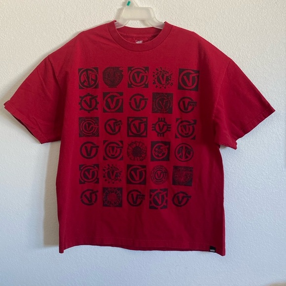 VANS Men’s Dark Red 100% Cotton T-SHIRT Size XXL - Picture 1 of 6